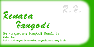 renata hangodi business card